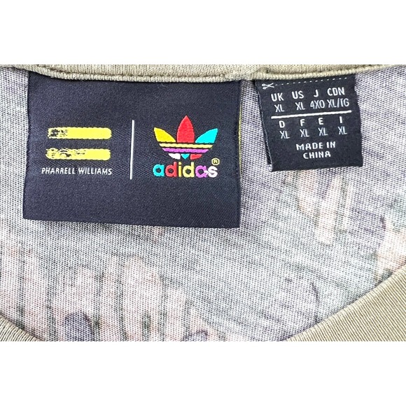 Adidas‎ & Pharrell Williams Collab Human Race T-shirt Camouflage Men's Size XL - Picture 4 of 7